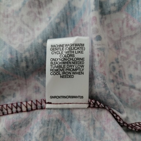 Allison Daley Womens Multicolor 3/4 Sleeve Geometric Boho Blouse Top Size XL - Picture 7 of 7